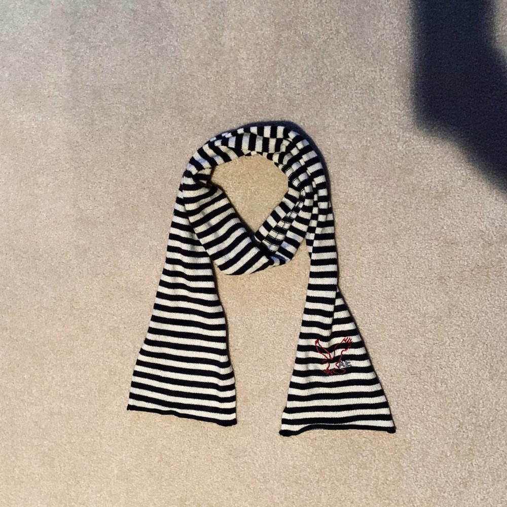 Striped Woven American Eagle Scarf